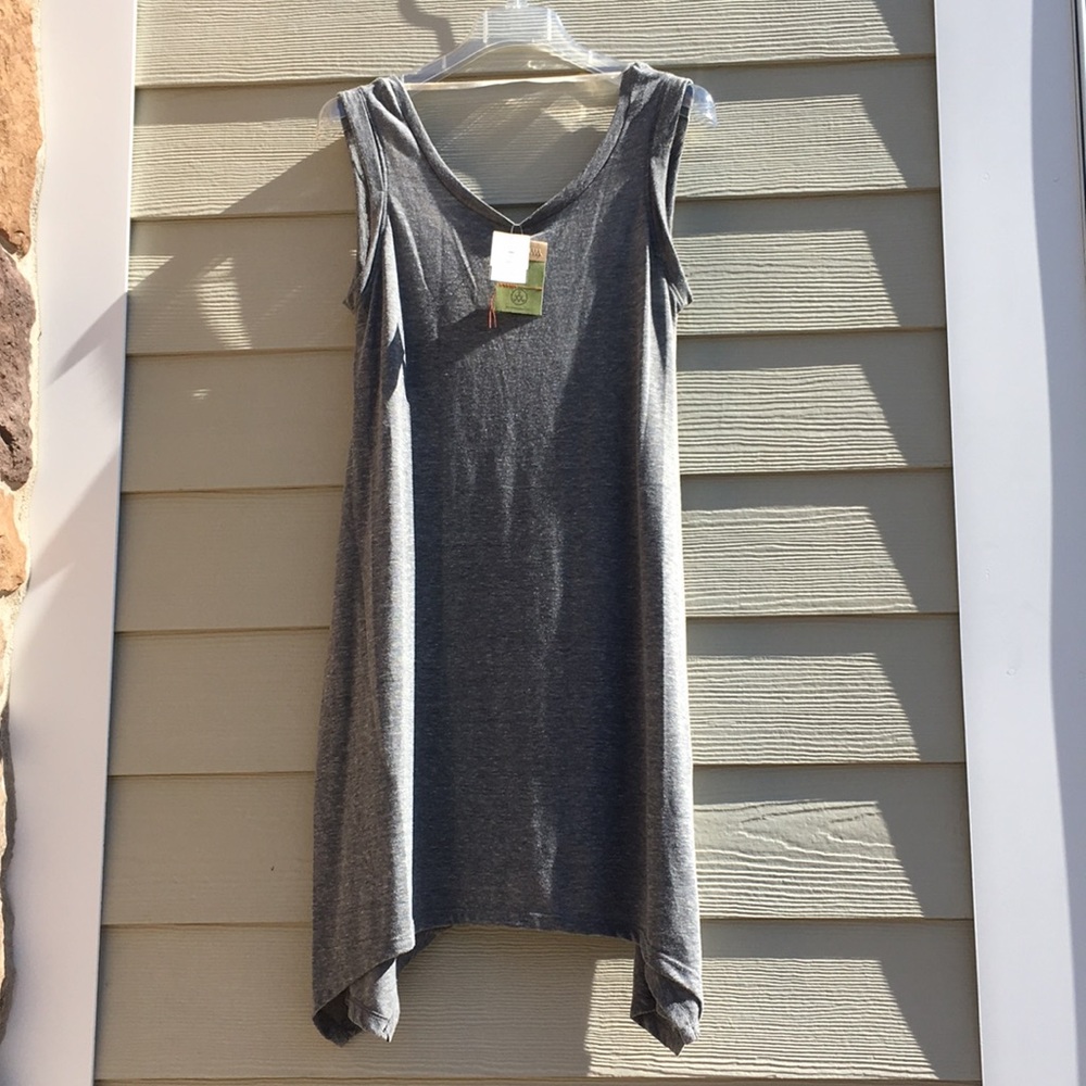 T-shirt material comfy dress high/low